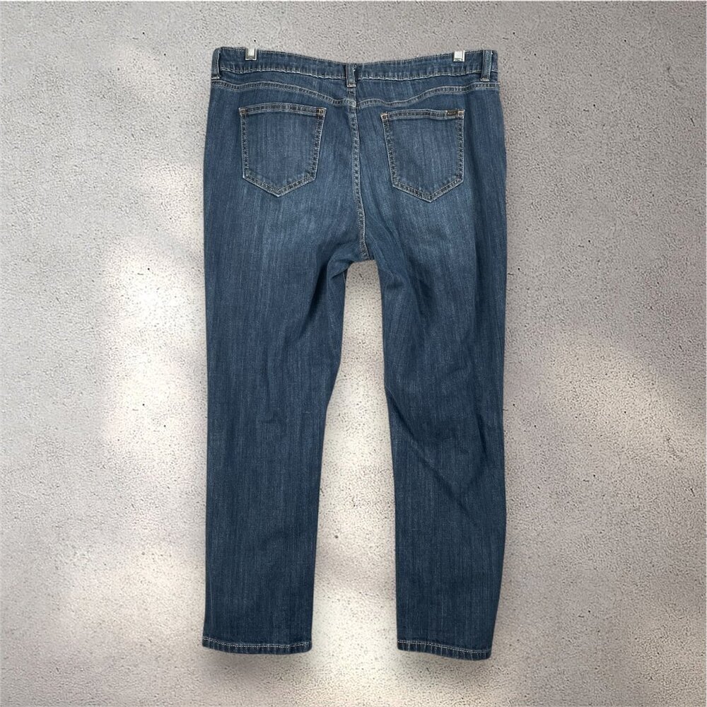 Jennifer Lopez Boyfriend Jeans Womens 14 Medium Wash Distressed Y2K Grunge Retro - Picture 2 of 8